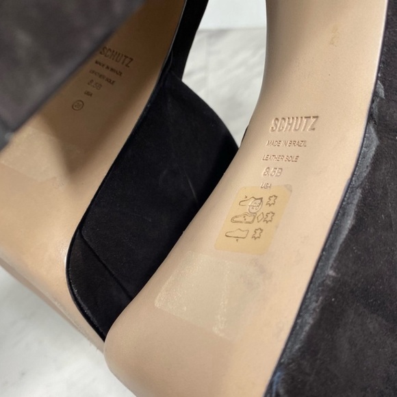 Schutz Luan Black Platform Pump, soft nubuck, 8 1/2 B - Picture 11 of 14